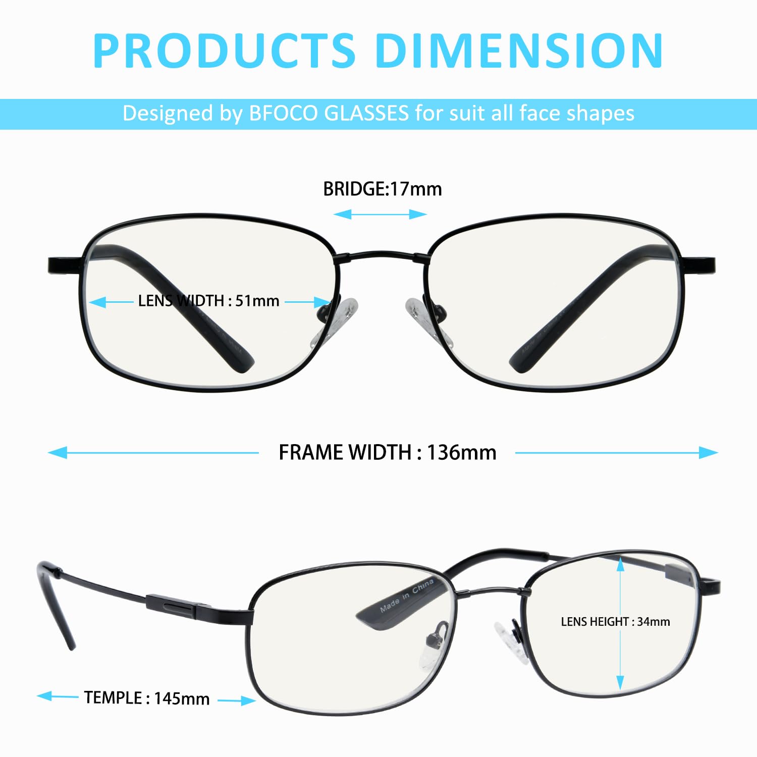 BFOCO Blue Light Blocking Progressive Reading Glasses for Women & Men - Multifocus Readers with Spring Hinge (2.50 Strength, Silver) | Computer Glasses for Office Work, Reading & Screen Time