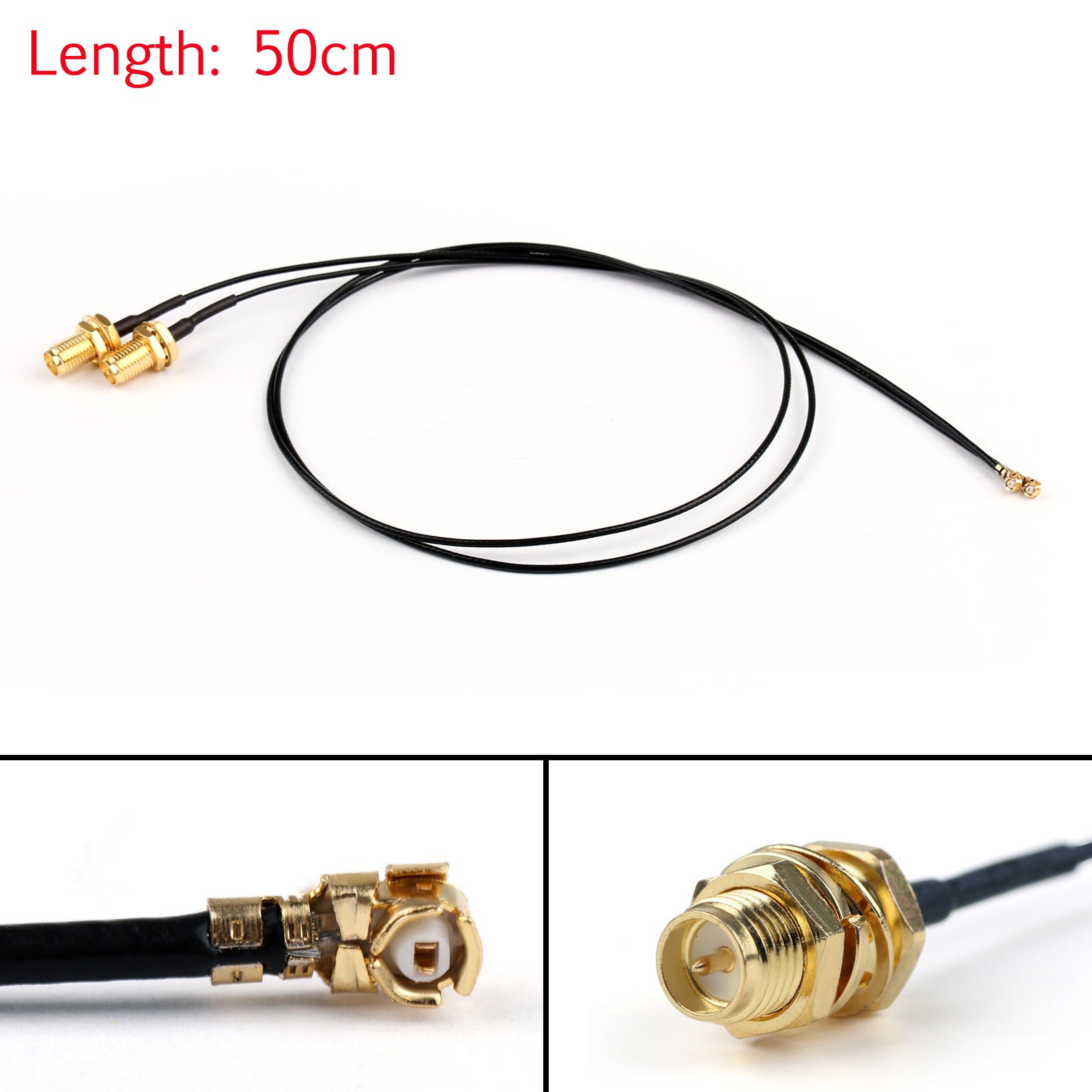 10PCS 1.37 U.FL/IPX to RP-SMA Pigtail Antenna Cable - 20 Inch (50cm) WiFi Extension for Mini PCIe - Perfect for Router, Drone, and Wireless Device Upgrades