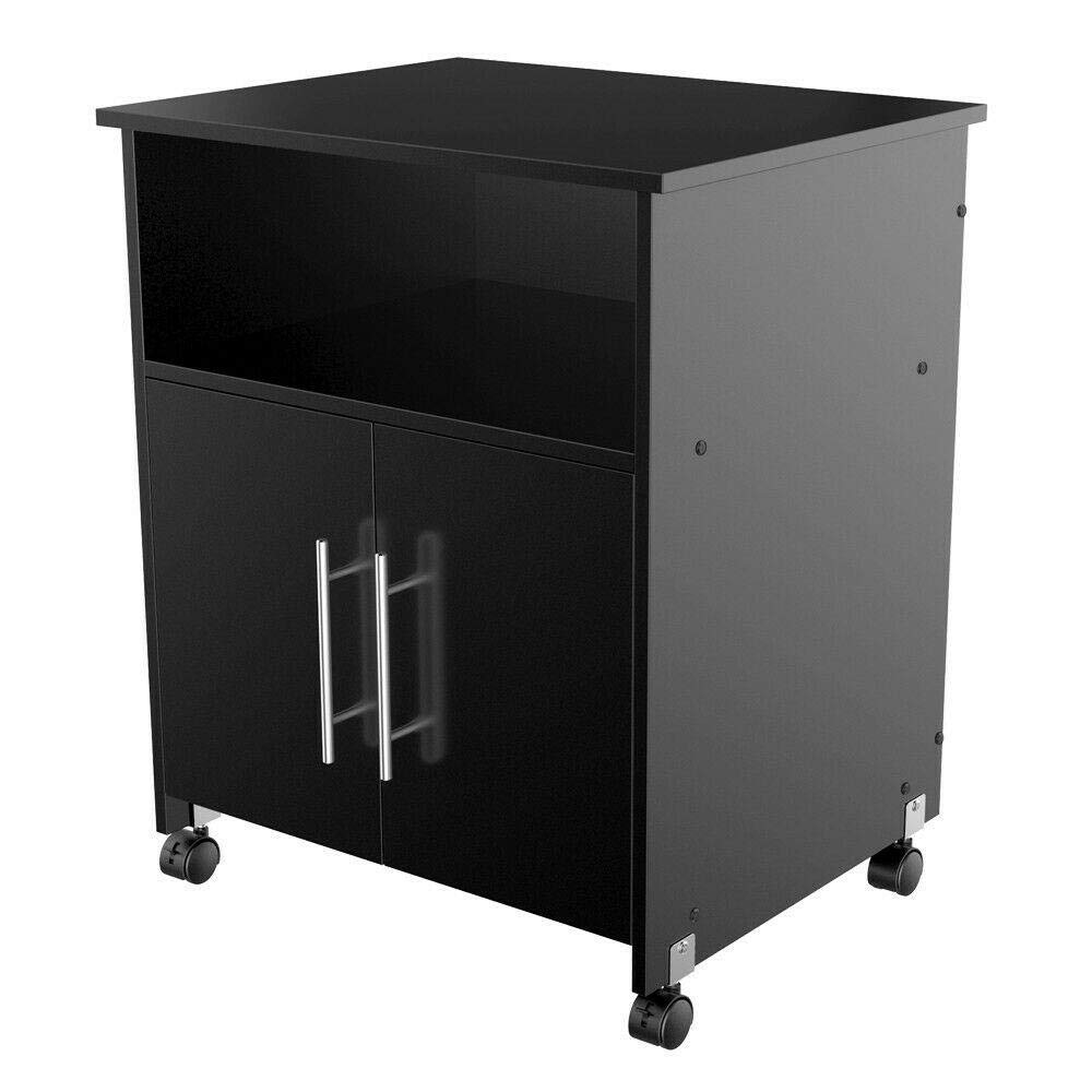Rolling Printer Stand Cabinet with Storage - Mobile Office Organizer for Printer, Paper & Supplies | Perfect for Home Office, Classroom, or Workspace Storage