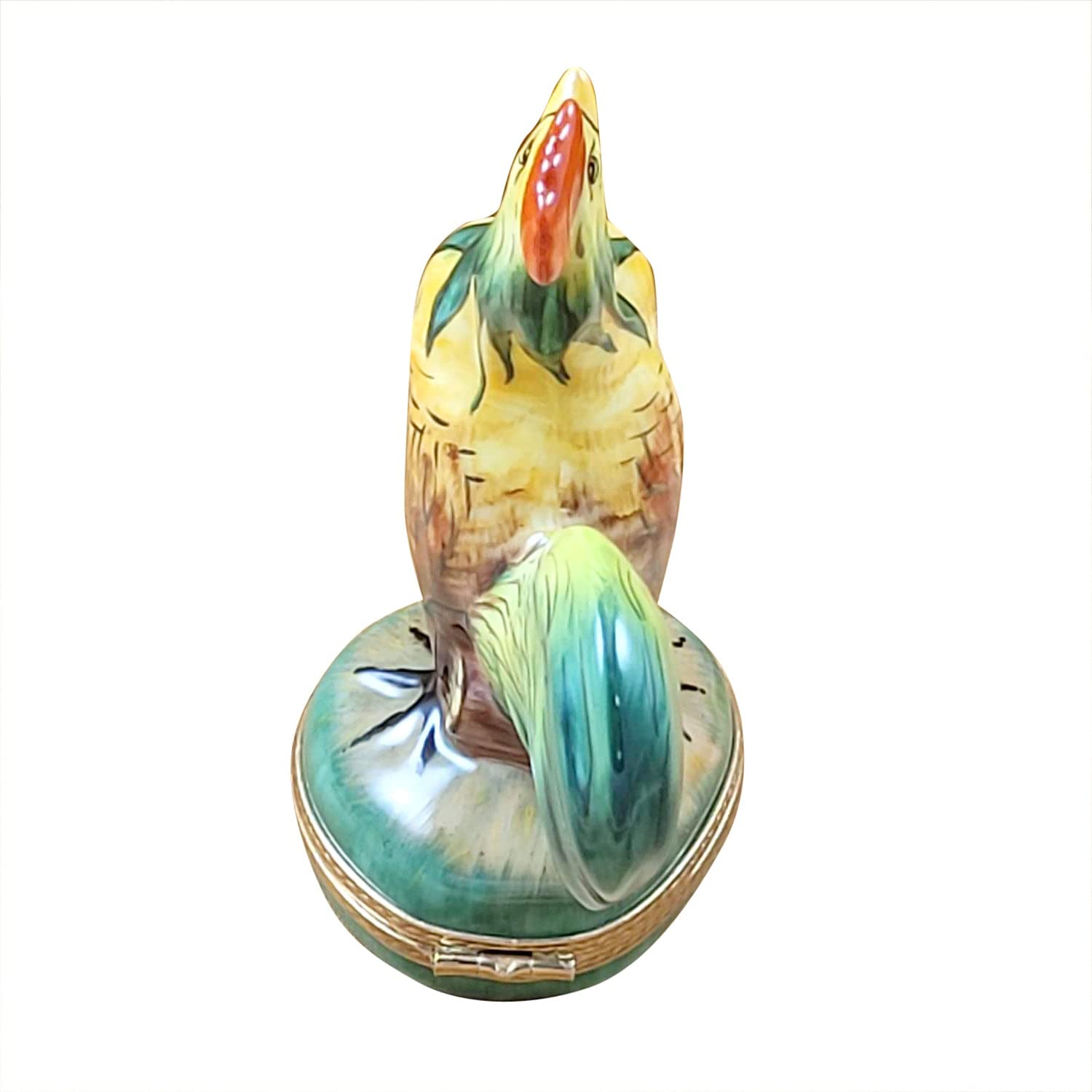 Rochard Tall Rooster Limoges Porcelain Box - Hand-Painted Collectible Trinket Jewelry Storage - Perfect for Home Decor & Gift Giving