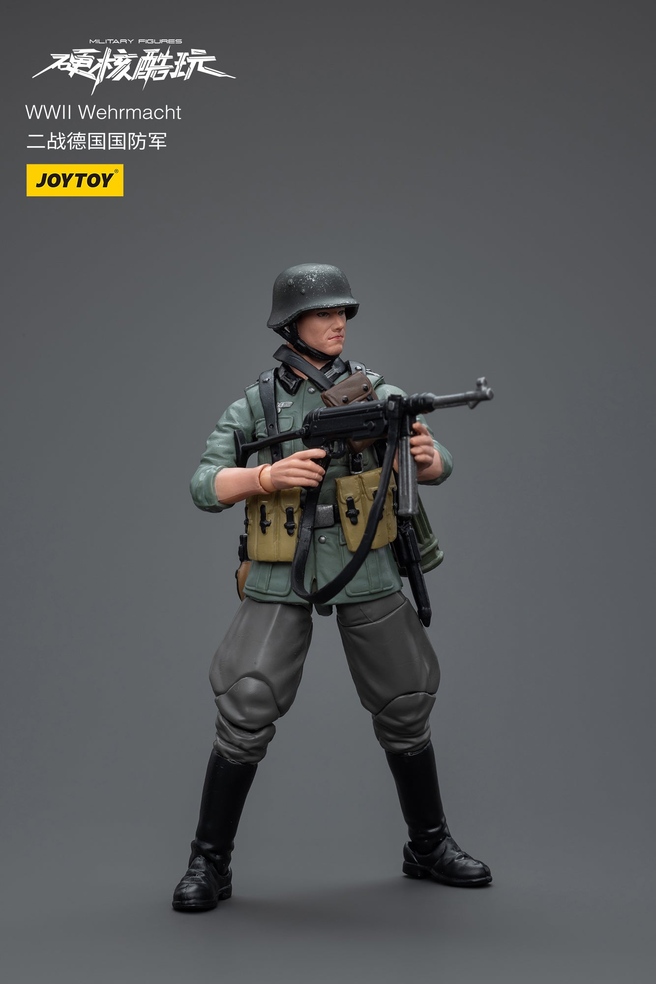 1/18 JOYTOY 3.75 Inch WWII Military Action Figures - German Wehrmacht, Soviet Red Army & US Army Soldiers - Collectible Toy Soldiers for War Games, Dioramas & Display