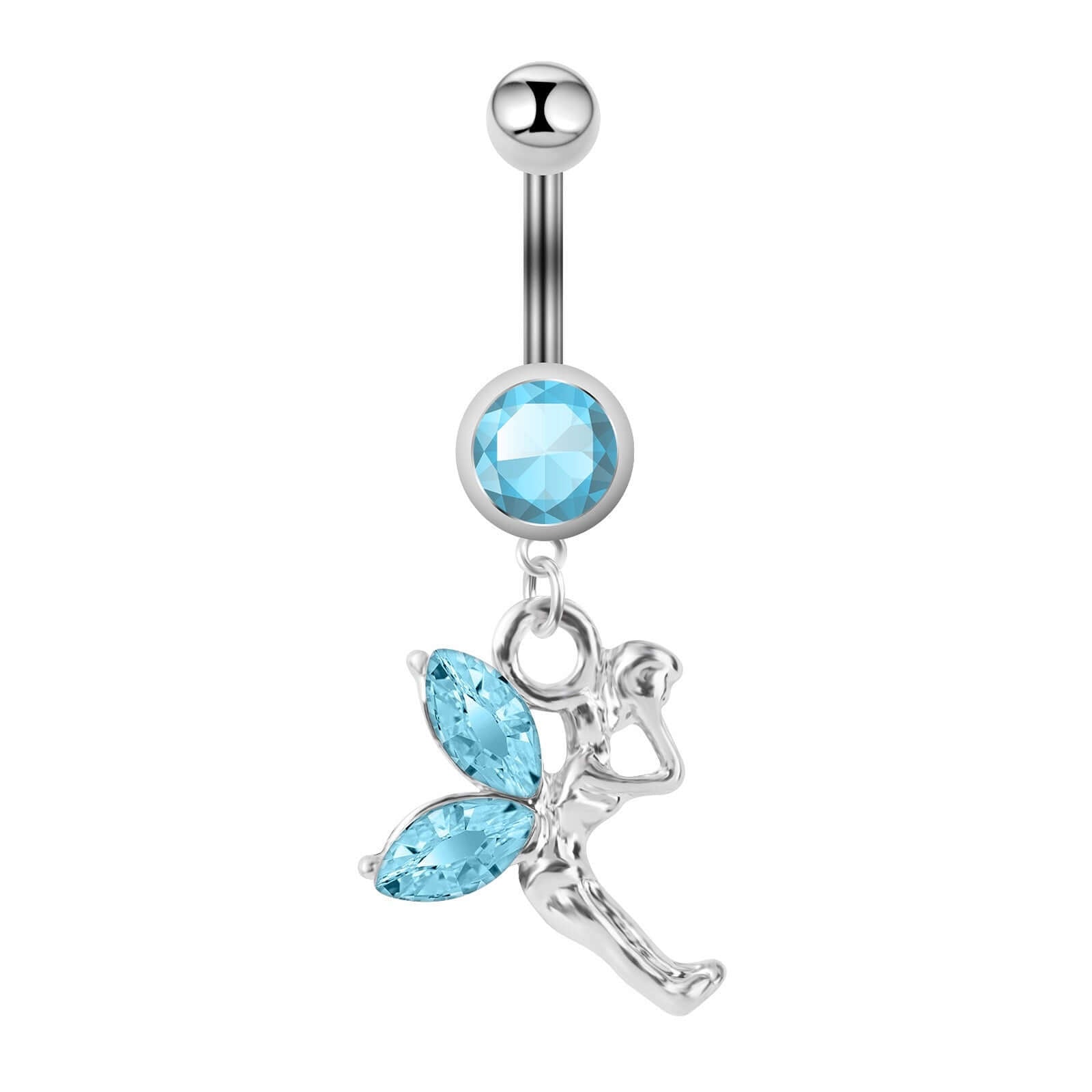 Angel Wings Belly Rings - Stainless Steel Navel Piercing Jewelry for Women | Trendy Body Jewelry for Parties, Beach & Everyday Wear