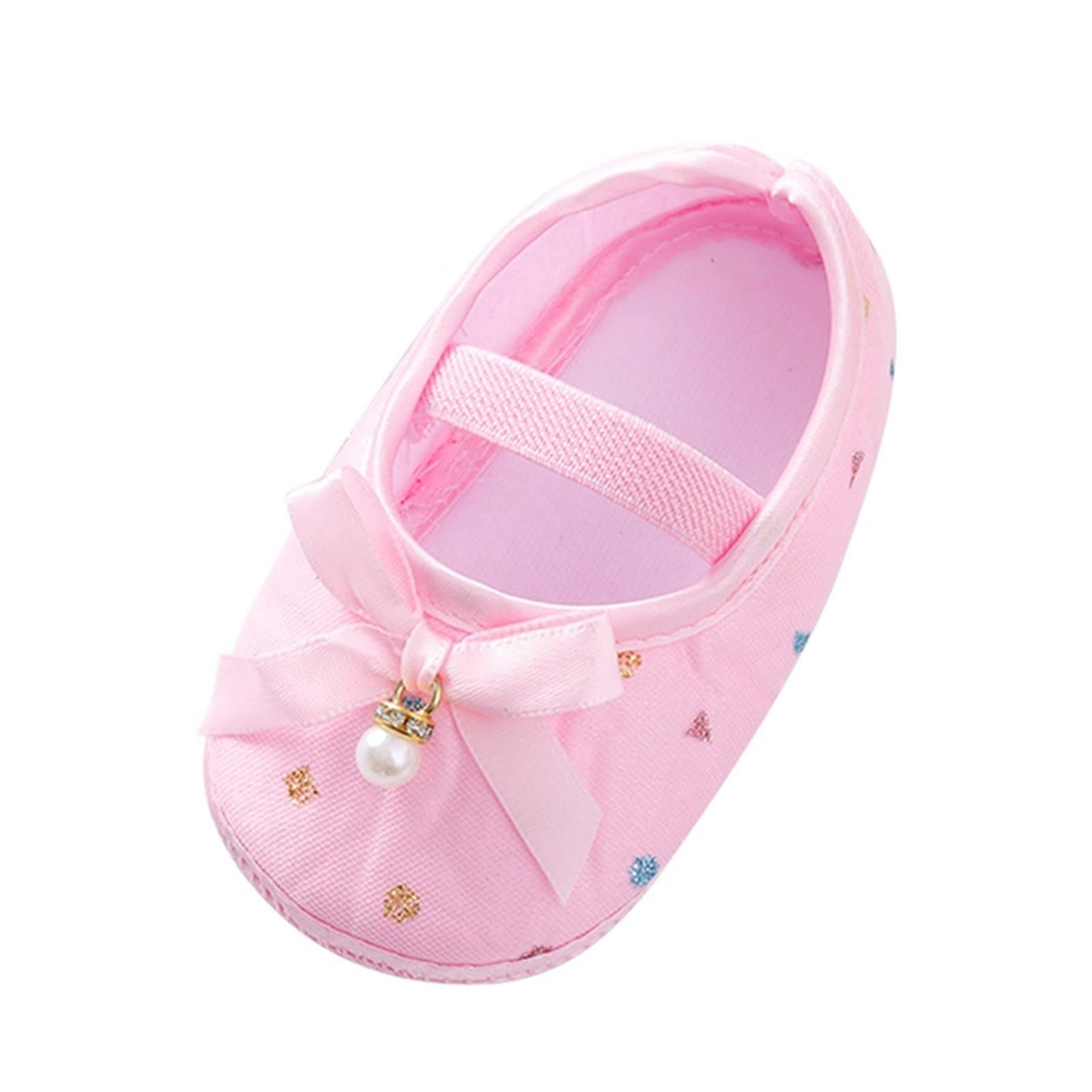 Pearl Bow Baby Shoes - Soft Sole Princess Sneakers for Girls | Play & Party