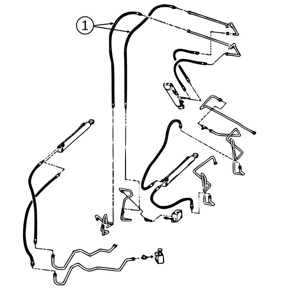 Bobcat 763 763C 763F 763G Hydraulic Hose Replacement for Pivot to Loader Tilt Cylinder - Heavy Duty Construction Equipment Parts for Skid Steer Loaders - Ideal for Farming, Landscaping & Construction Projects