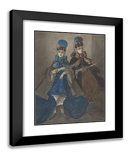 Black Modern Wood Frame with Double Matting