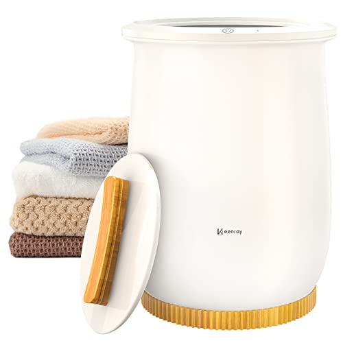 Premium Bucket-Style Towel Warmer for Bathroom - Auto Shut Off & 60-Minute Warm Retention - Large Capacity for Oversized Towels, Bathrobes & Blankets (White) - Perfect for Spa, Luxury Bath & Cozy Home Relaxation
