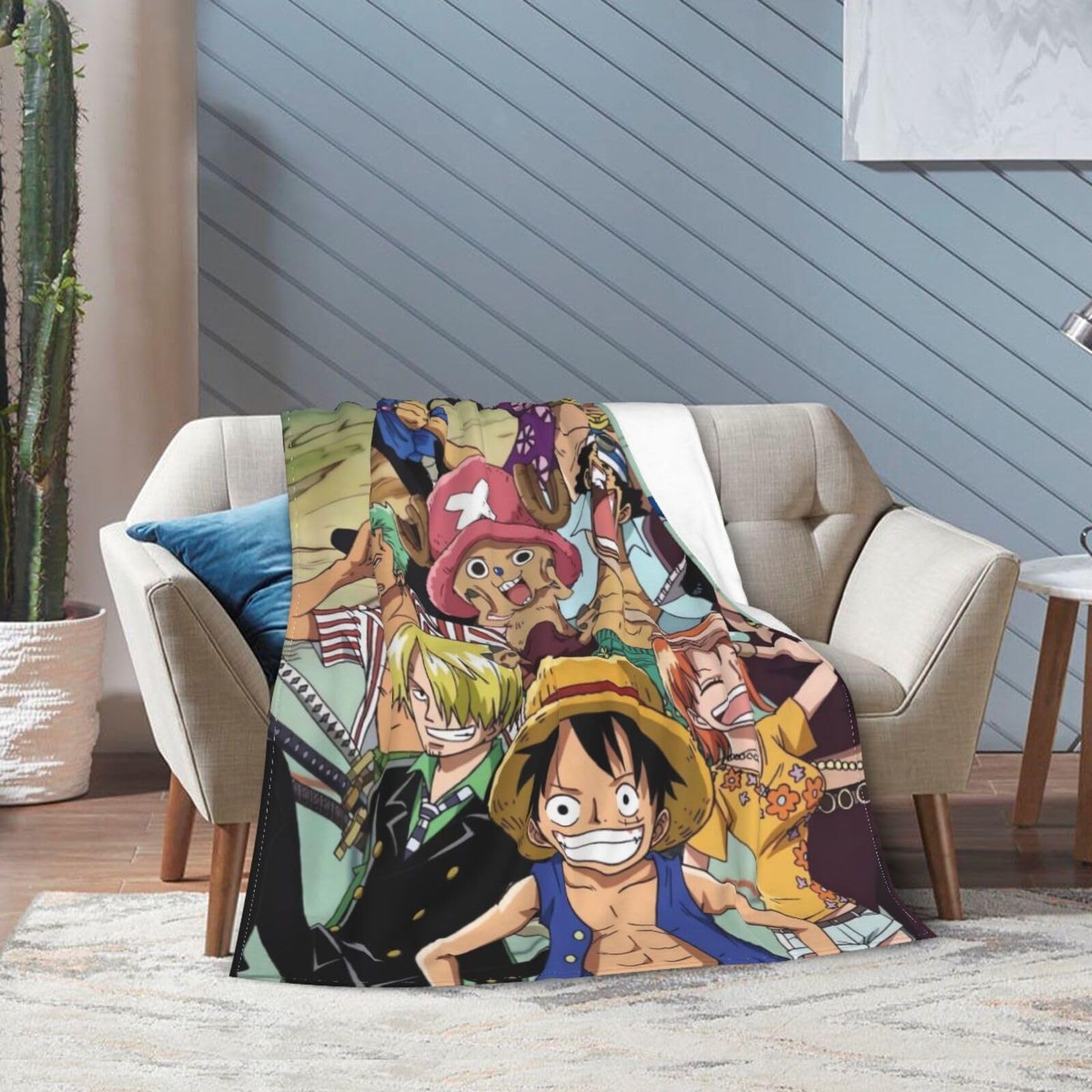 Soft Anime Anti-Pilling Flannel Plush Blanket for Boys & Girls | 60x50 Inch Cozy Throw | Birthday Gift & Autumn Bedding | Perfect for AC Rooms, Movie Nights & Dorm Decor