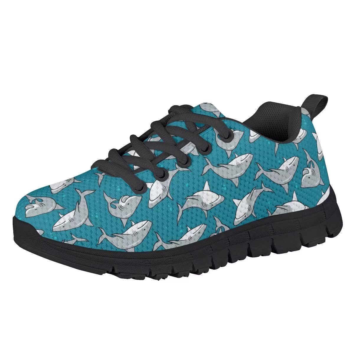 NETILGEN Boys Girls Running Shoes - Lightweight Lace-Up Tennis Sneakers with Knitted Mesh for Kids - Perfect for School, Sports & Outdoor Play