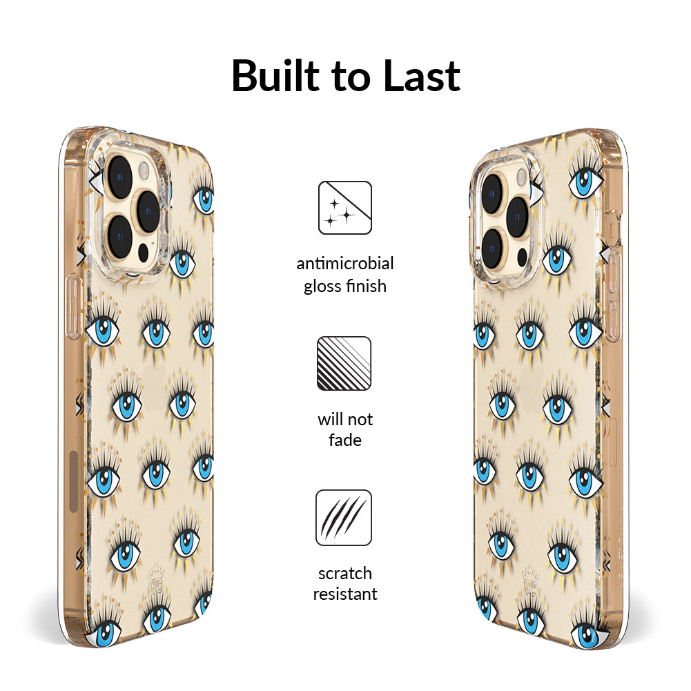 Evil Eye Protection iPhone Case - Stylish & Durable Phone Cover for iPhone 13/14/15 Pro Max - Perfect for Travel, Daily Use & Gift Giving