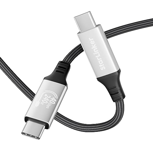 StarLinker USB4 Cable 6.6ft (2m) - Thunderbolt 4 Certified, 8K HD Display, 40Gbps High-Speed Data Transfer, 240W Fast Charging USB C to USB C Cable - Compatible with MacBook Pro, Dell XPS, HP Spectre, Thunderbolt Docks & USB-C Hubs - Perfect for 4K/8K Video Editing, Gaming & Fast Charging