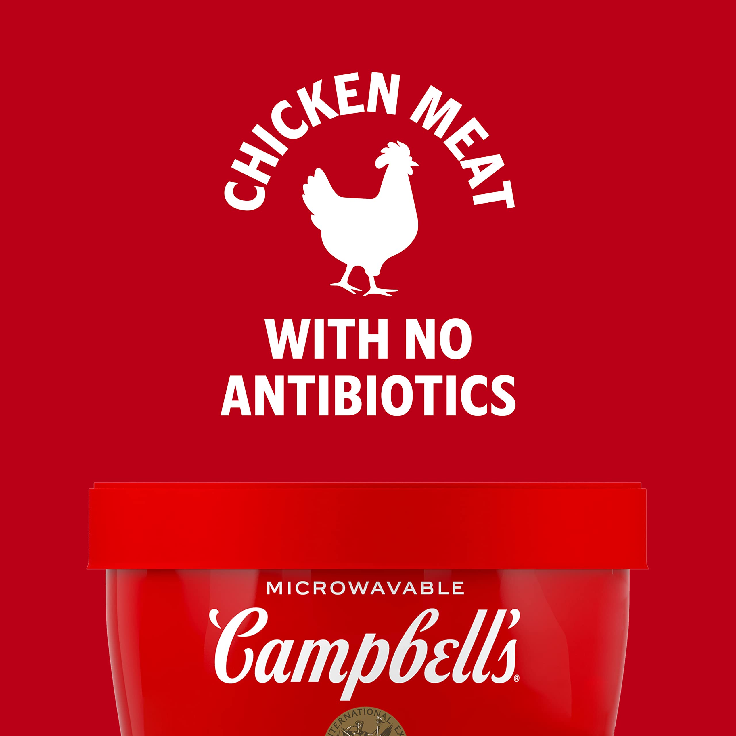 Campbell's Healthy Request Chicken Noodle Soup - 15.3 Oz Microwavable Bowls (Pack of 8) | Quick & Easy Meal Solution for Office Lunch, College Dorm, or Emergency Food Supply