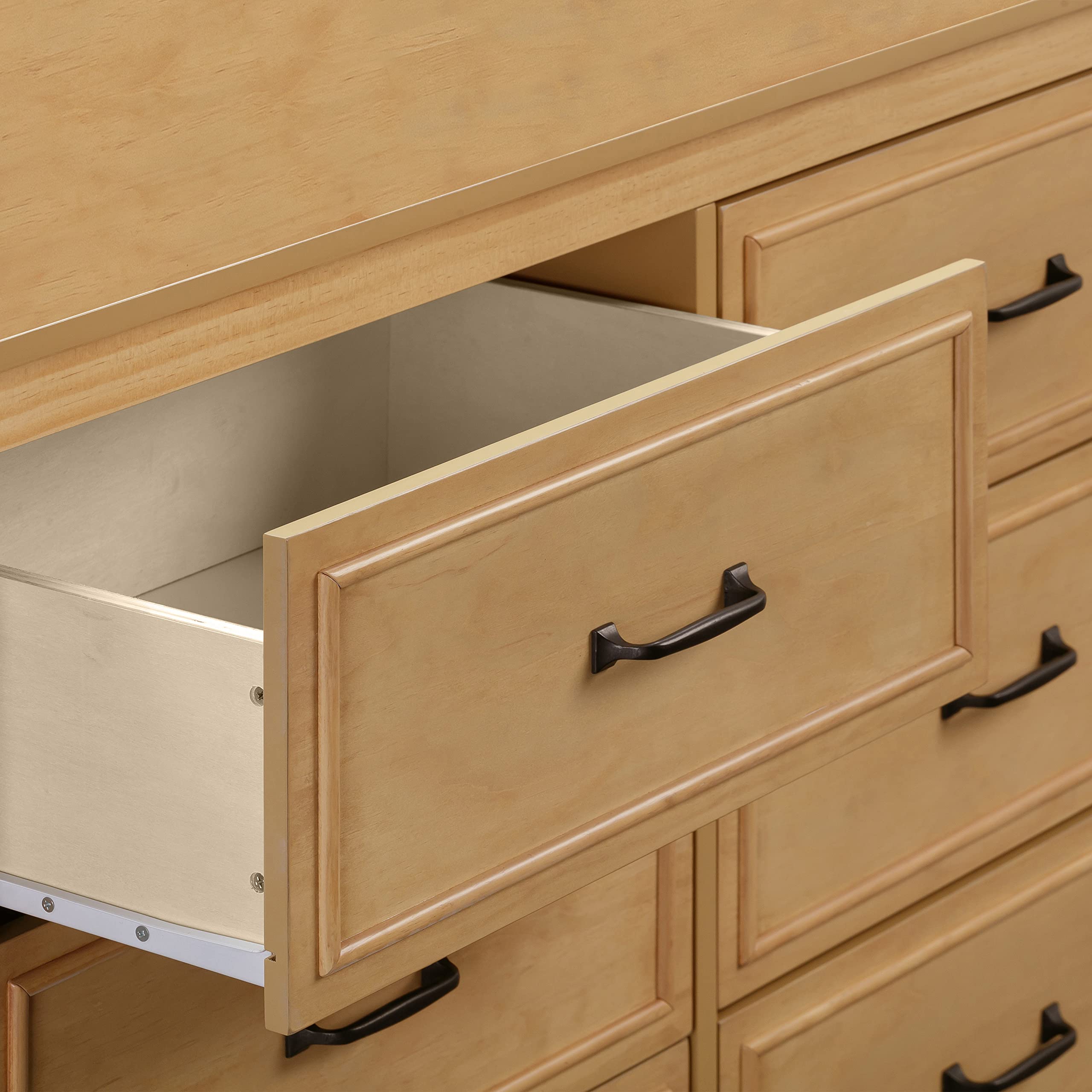 DaVinci Charlie 6-Drawer Double Dresser in Honey Finish - Solid Wood Baby Nursery Dresser with Soft-Close Drawers for Kids Bedroom & Nursery Organization