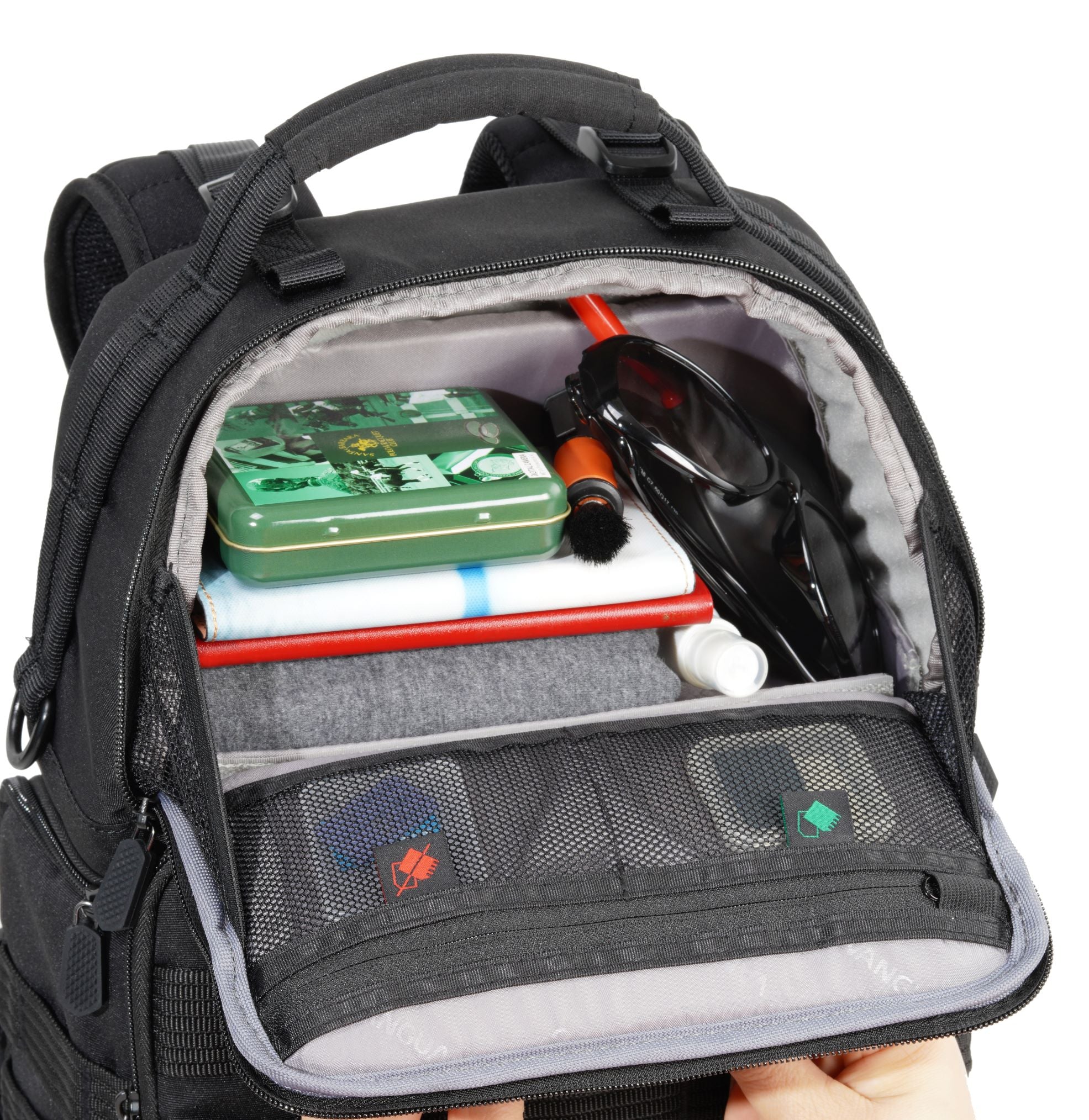 VEO RANGE T 37M BK Waterproof Travel Backpack - 37L Large Capacity Hiking Backpack for Men & Women - Durable Black Daypack for Outdoor Camping, Hiking, School & Work Commute