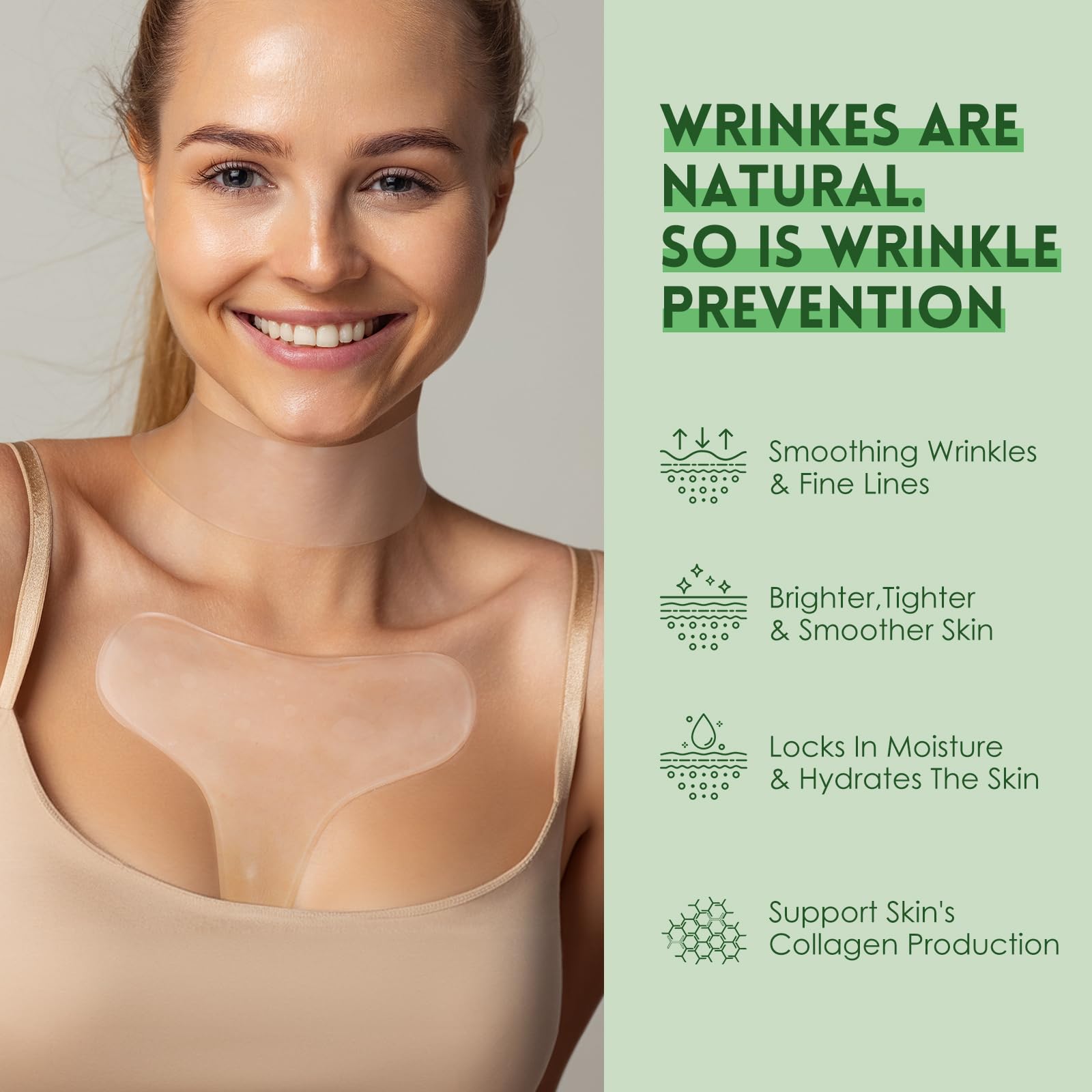 AUSLKA Reusable Silicone Wrinkle Patches - Anti-Aging Face Patches for Forehead, Neck, Frown & Chest Lines - 11 Pack for Smooth Skin at Home, Work & Travel