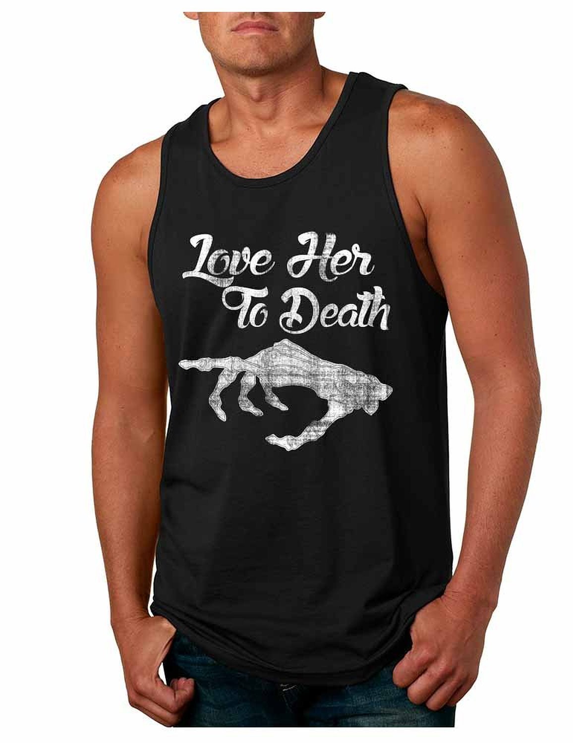 Couple Tank Tops - Love Him & Her Valentine's T-Shirts for Romantic Dates