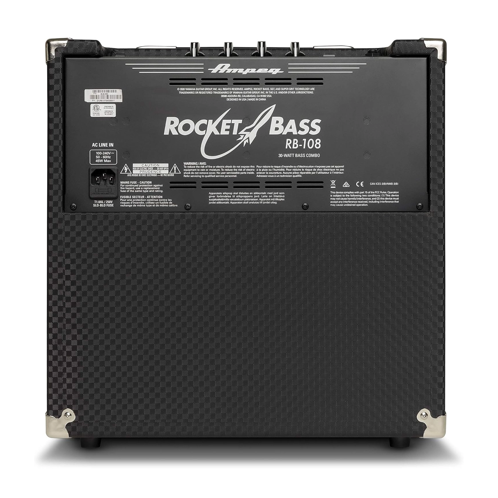 Ampeg Rocket Bass RB 108 30W 1×8 Bass Combo Amplifier - Professional Bass Guitar Amp for Practice & Small Gigs | Perfect for Home Studios & Live Performances