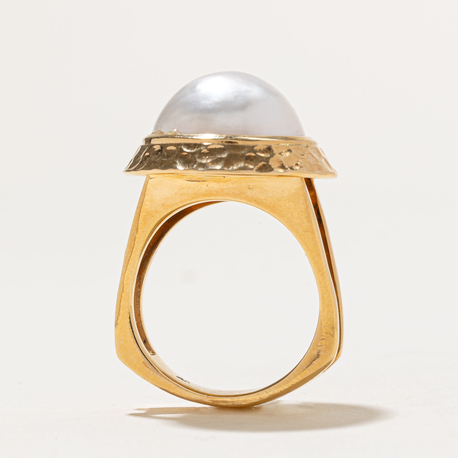 Exquisite Solitaire Pearl Cocktail Ring for Women - Size 7.25 | Elegant Statement Jewelry for Parties, Weddings & Special Occasions