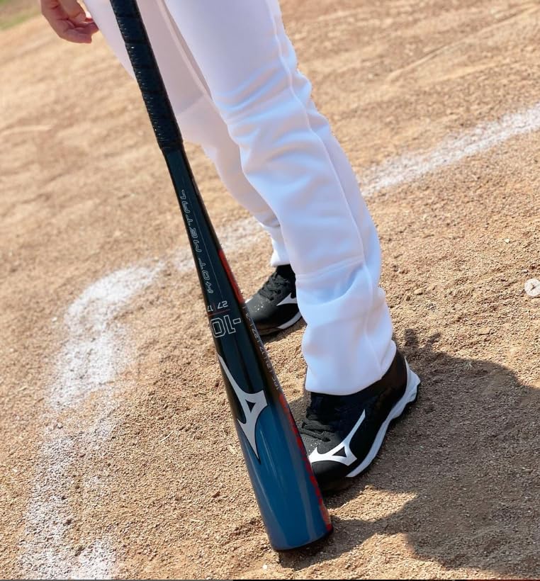 Mizuno B22-HOT METAL USSSA Baseball Bat for Youth -10 | -5 | 2022 Model | 2 3/4 Inch Barrel | 1-Piece Aluminum Construction | CORTECH Barrel Technology | Optimized End Cap | Speed Helix Grip - Perfect for Competitive Youth Baseball Games and Training