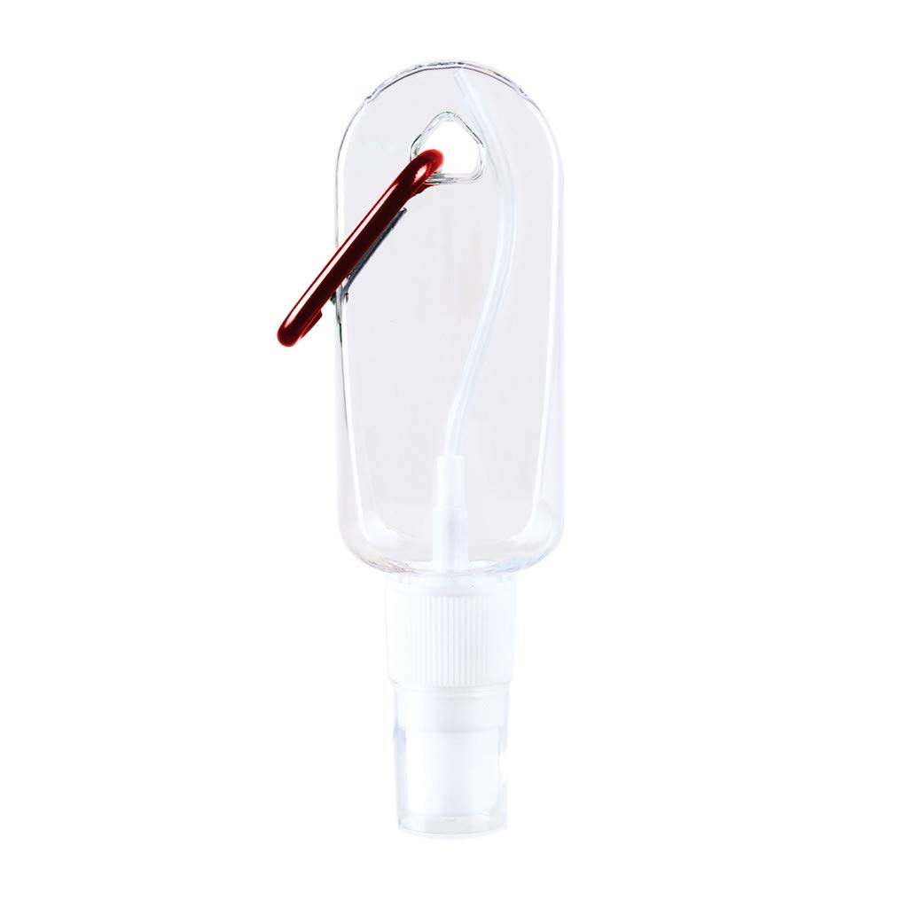Zerlibeaful 30ML Travel Keychain Spray Bottle - Leakproof Plastic Hand Bottle for Cleaning Supplies, Fellowship Cups (6 Pack, Red) - Perfect for Travel, Gym, Home & Outdoor Activities