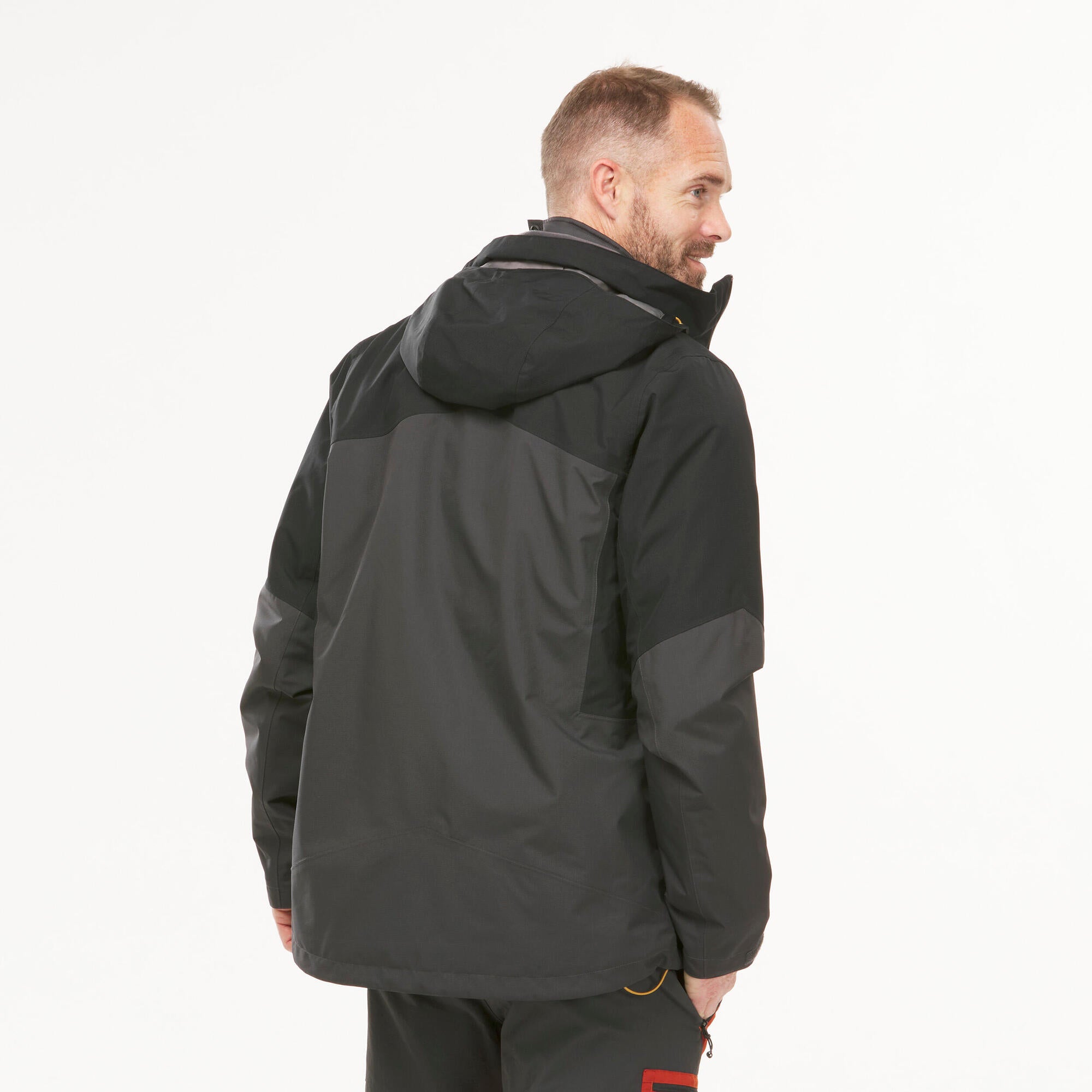 Forclaz Men's Travel 500 3-in-1 Waterproof Jacket - Lightweight Packable Raincoat for Hiking, Camping & Outdoor Adventures