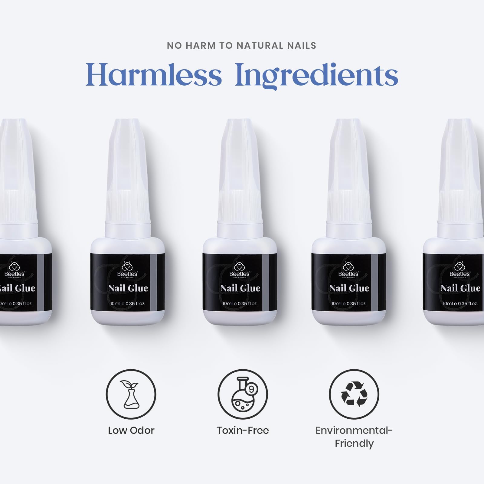 Beetles Super Strong Nail Glue - Quick Dry Adhesive for Acrylic & Press On Nails - Perfect for Home Manicures & Gifts