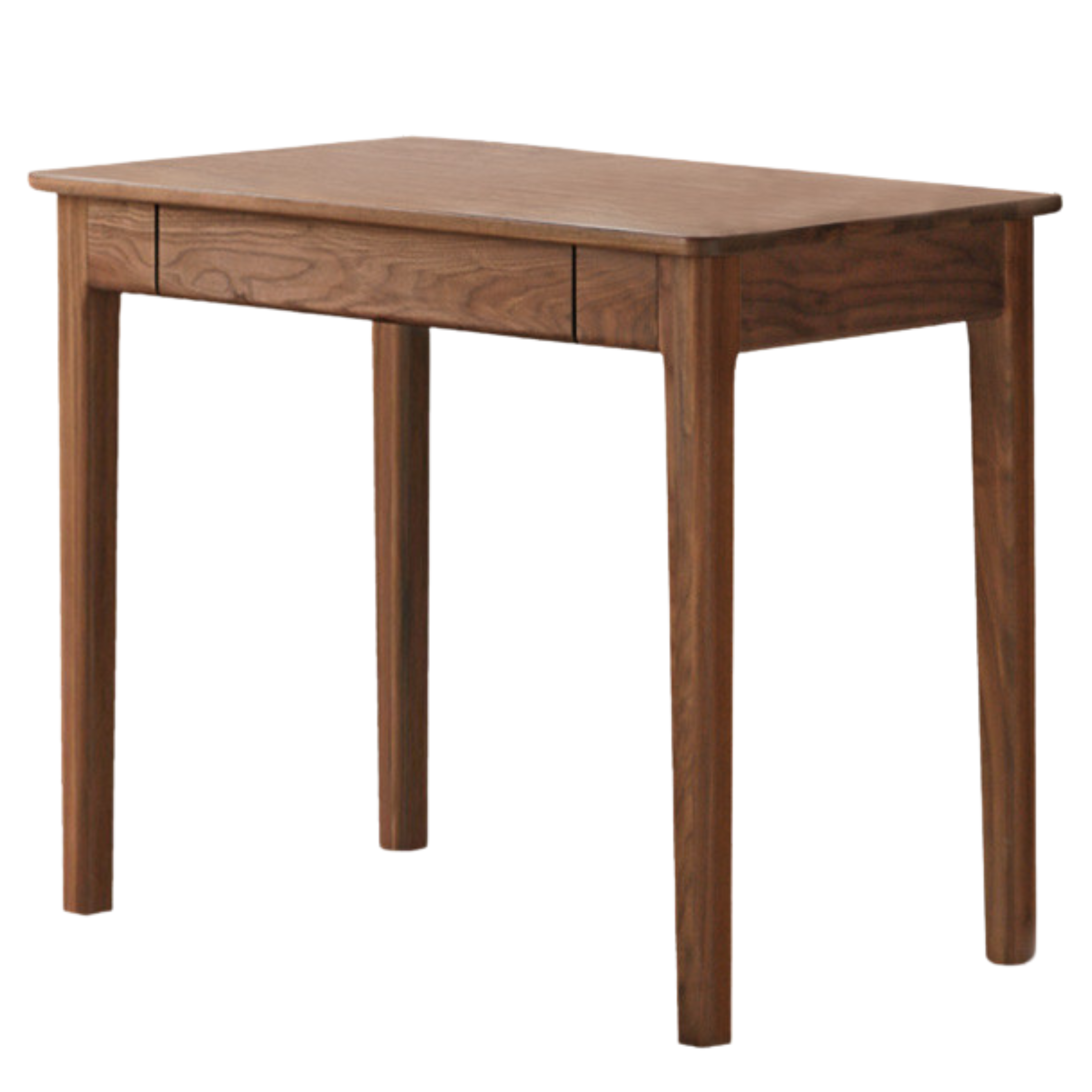 Premium Black Walnut Solid Wood Writing Desk with 3 Drawers - Modern Home Office Furniture for Study, Work & Remote Workspace