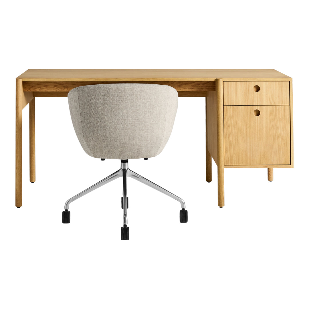 Blu Dot Modern Cursive Writing Desk - Stylish Home Office Furniture for Small Spaces & Workstations | Perfect for Remote Work & Study