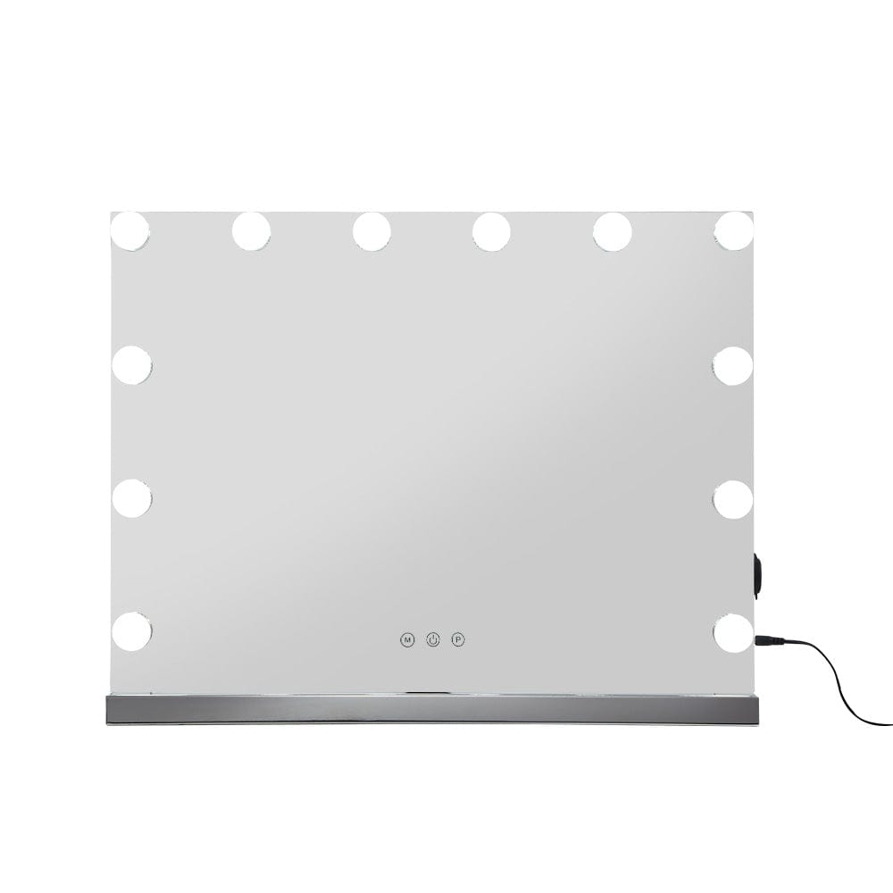 Embellir Hollywood Vanity Mirror with Lights - 58X46cm Wall Mounted Makeup Mirror, 15 LED Dimmable Lighted Mirror for Bathroom, Bedroom & Dressing Room