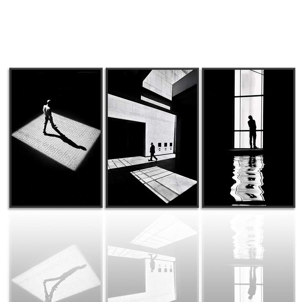 Wall26 3-Panel Framed Canvas Wall Art - Modern Cityscape Building Theme Print (16