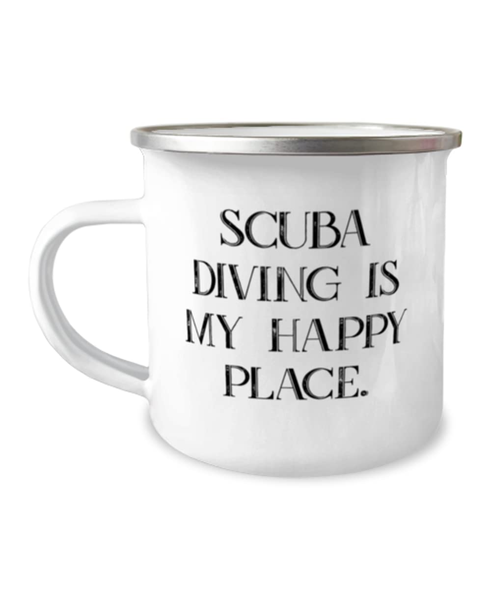 Premium 12oz Insulated Camper Mug - Perfect Scuba Diving Gift for Men & Women | Great for Coffee, Tea & Outdoor Adventures - Ideal for Camping, Diving Trips & Holiday Presents