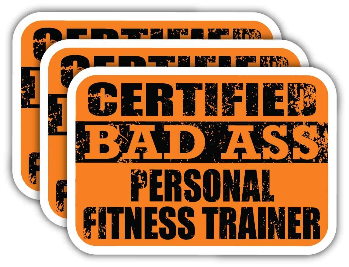 Certified Fitness Trainer Stickers - Funny Job Gift for Laptops, Cars & Work Gear