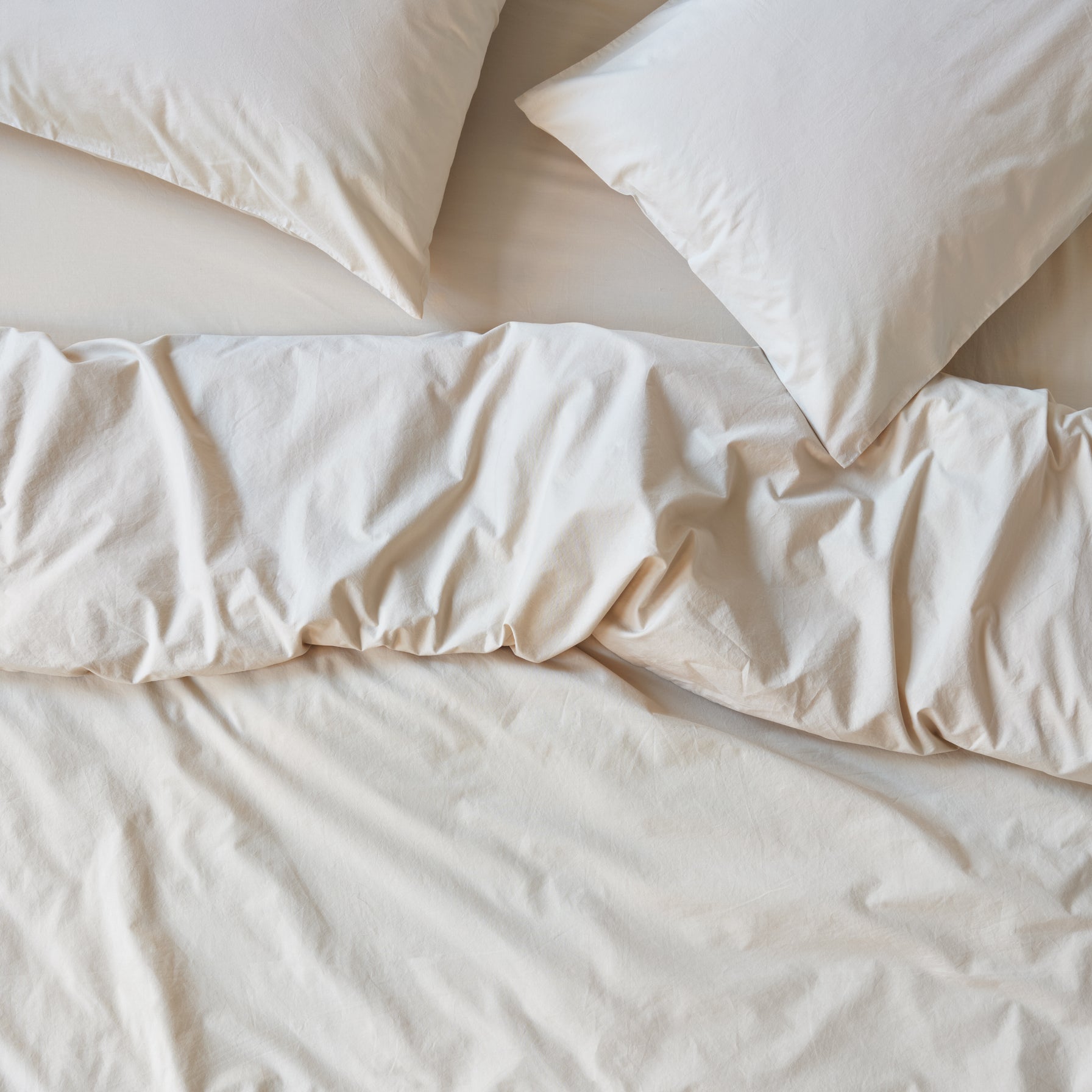 Premium Parchment Washed Cotton Percale Duvet Cover Set - Soft Breathable Bedding for All Seasons | Perfect for Master Bedroom, Guest Room & Vacation Homes