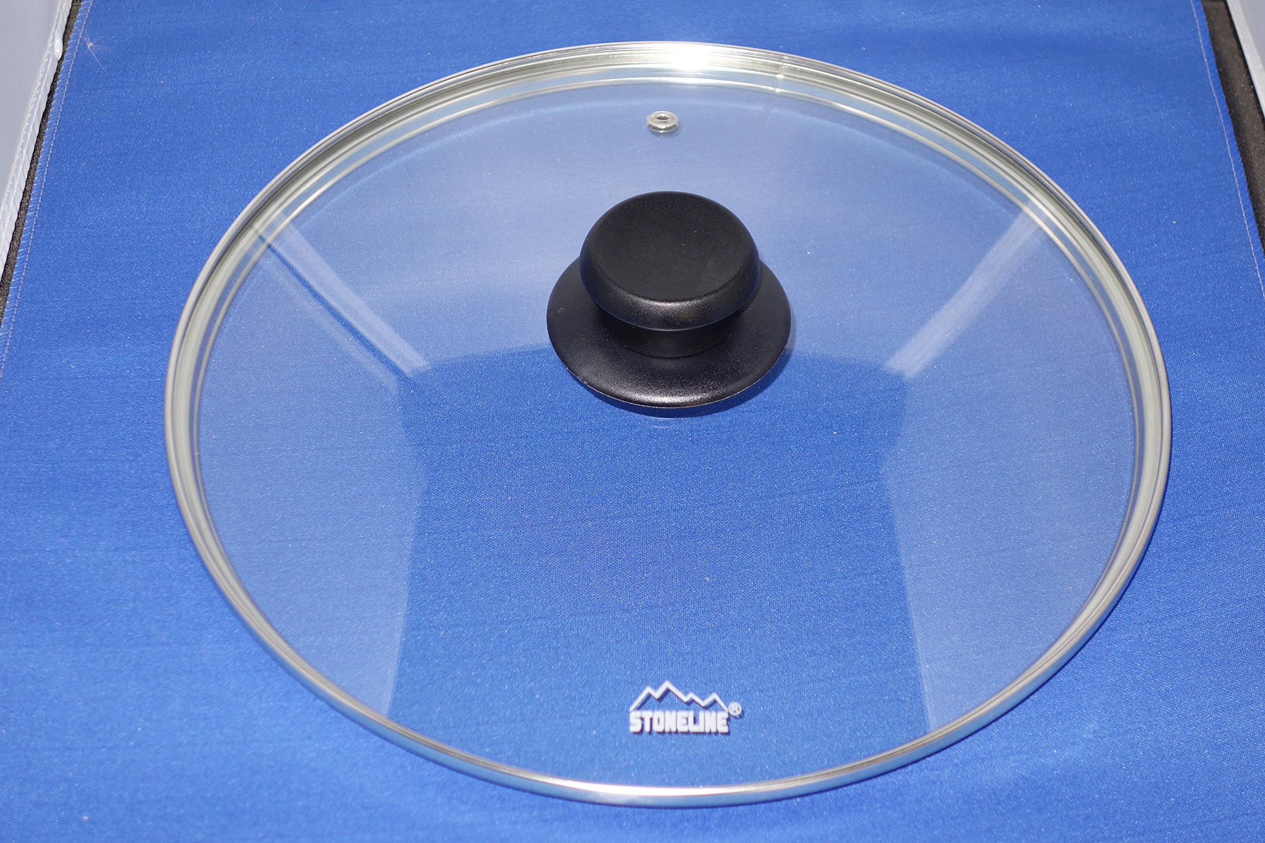 Premium Stoneline 28cm (11.2 Inch) Tempered Glass Lid - Universal Fit for Most Cookware Brands | Perfect for Frying Pans, Saucepans & Dutch Ovens