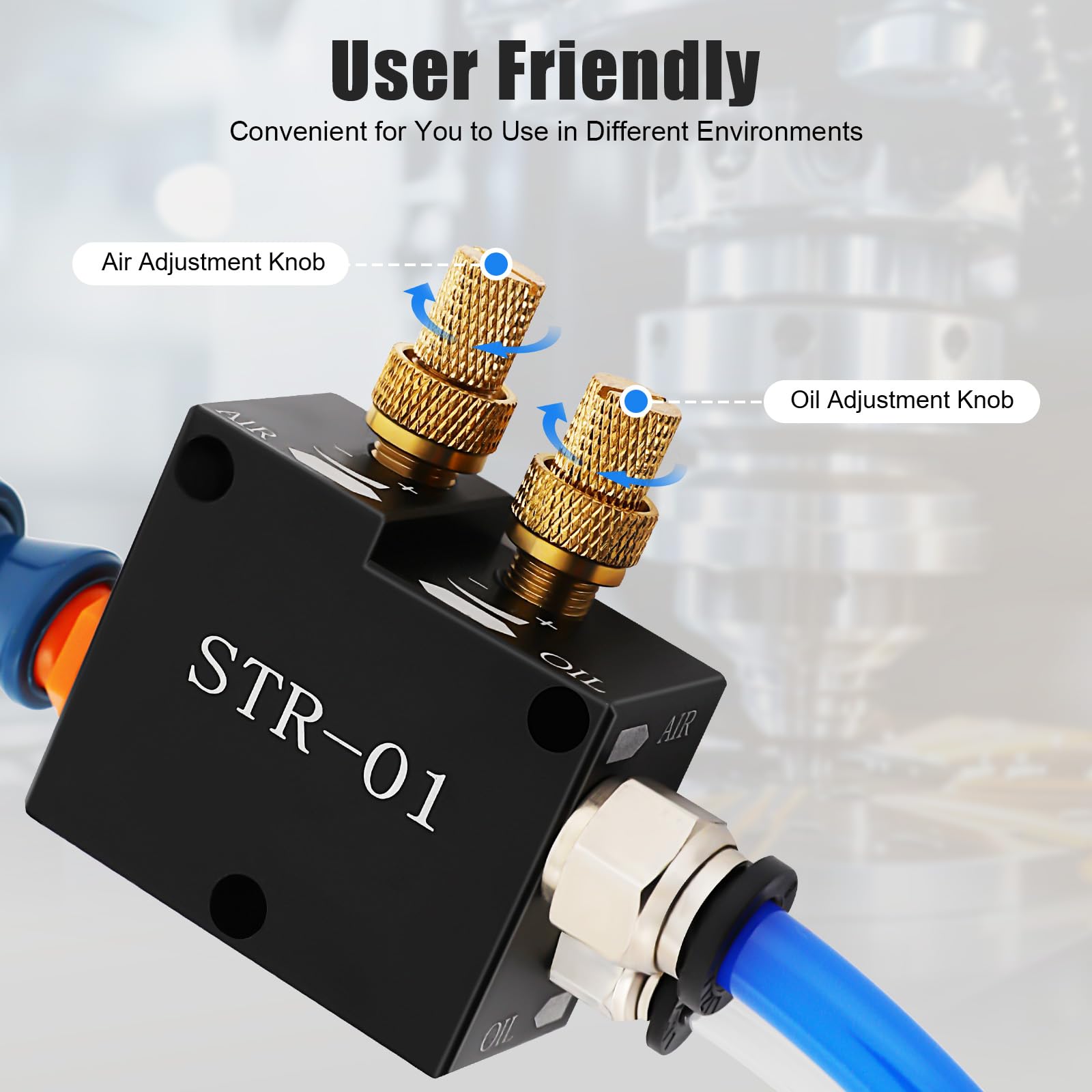 Self-Priming Micro-Mist Coolant Lubrication Spray System for CNC Lathe, Milling & Drill Machines - Perfect for Metalworking & Precision Machining Operations