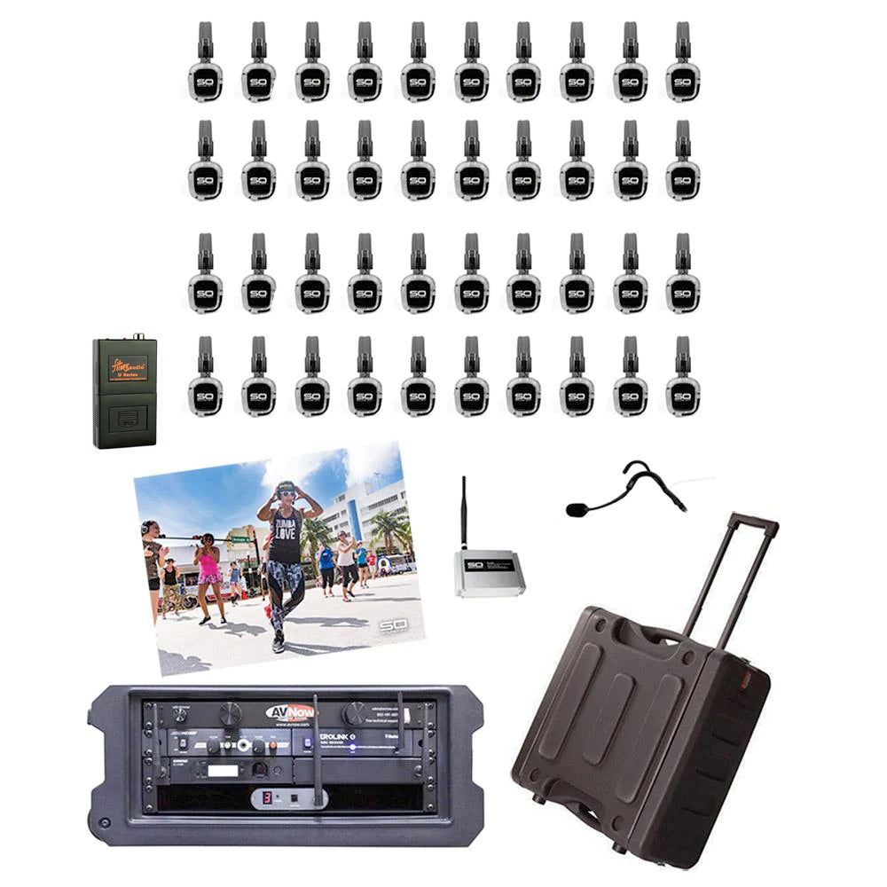 Sound Off Group Exercise System - Wireless Headphones for Fitness Classes & Workouts - Perfect for Gyms, Yoga, and Group Training Sessions