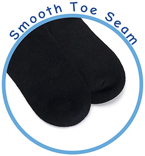 Jefferies Boys & Girls Seamless Cotton Turn Cuff Socks - 3 Pack (6-12 Years) - Soft Breathable Kids Socks for School, Sports & Everyday Wear