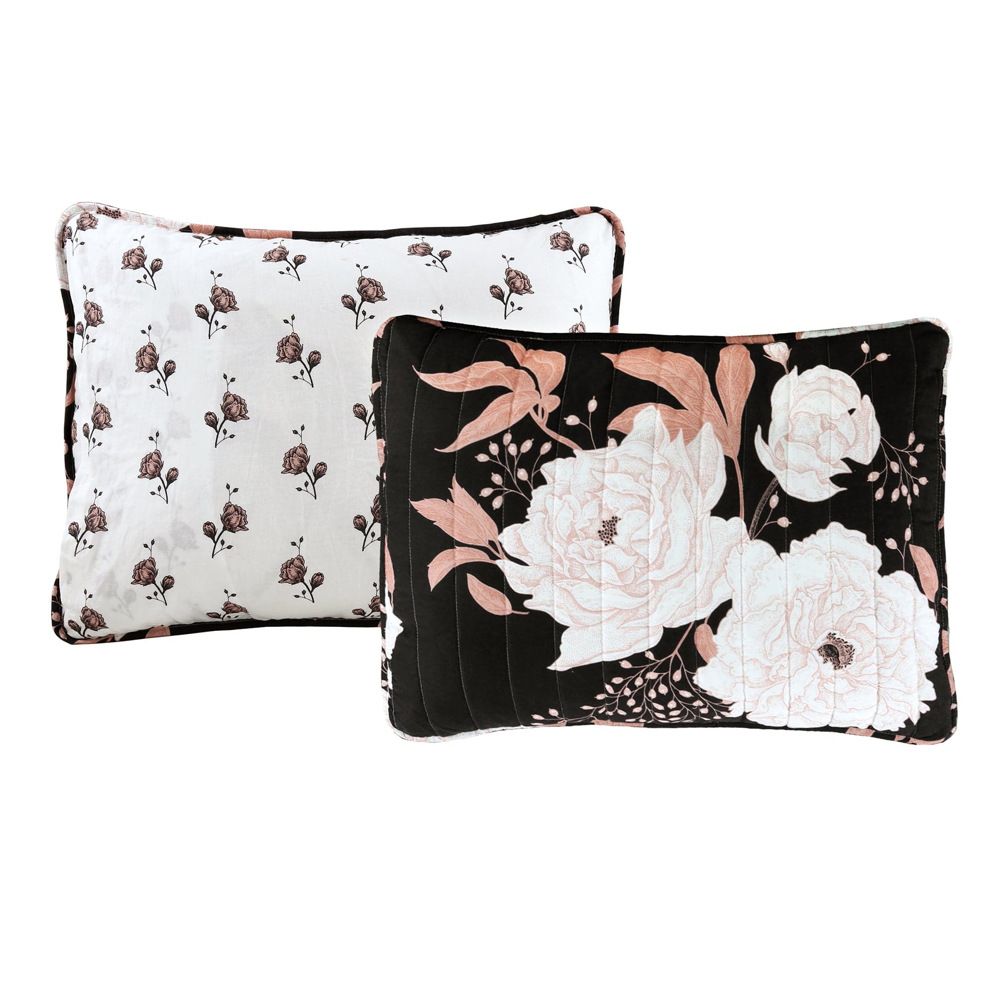 Zinnia Floral 3-Piece Quilt Set - Queen Size Bedding, Soft Microfiber Comforter with Matching Pillow Shams - Perfect for Master Bedroom, Guest Room & Cozy Home Decor