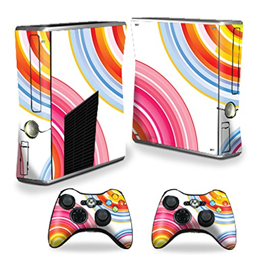 MightySkins Decal Wrap Sticker for Microsoft Xbox 360 S Slim Console & 2 Controllers - Lollipop Swirls Design | Protective Skin Cover for Gaming Setup & Customization