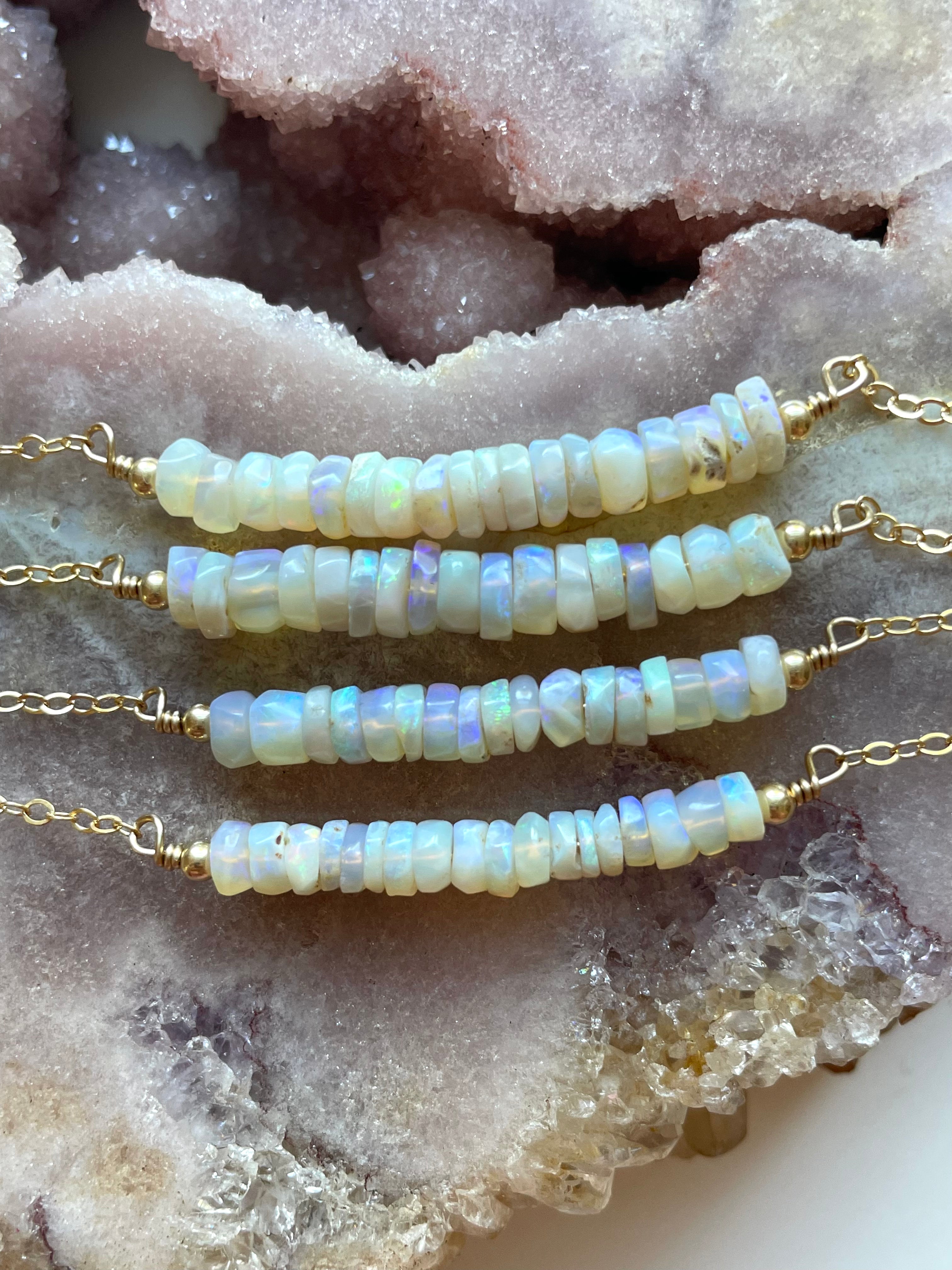 Australian Opal Necklace - Sterling Silver or 14k Gold Filled Jewelry for Women | Elegant Gift for Birthday, Anniversary & Special Occasions