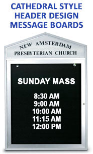 Outdoor Letter Boards with Cathedral Design - Wall Mount & Freestanding Enclosed Message Board (4 Sizes) for Home, Church & Business Signage