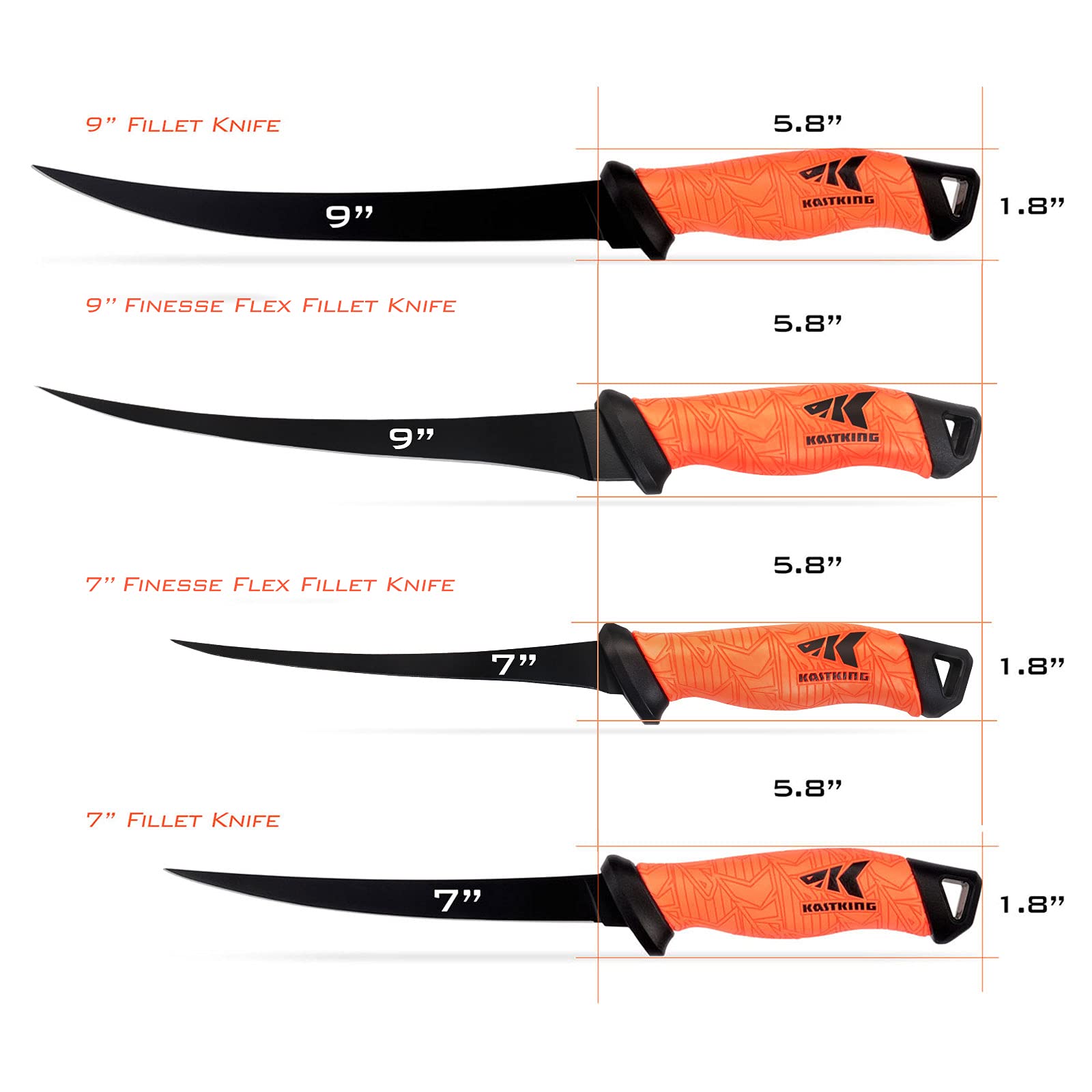 KastKing Fillet Knife & Bait Knife Set - 5