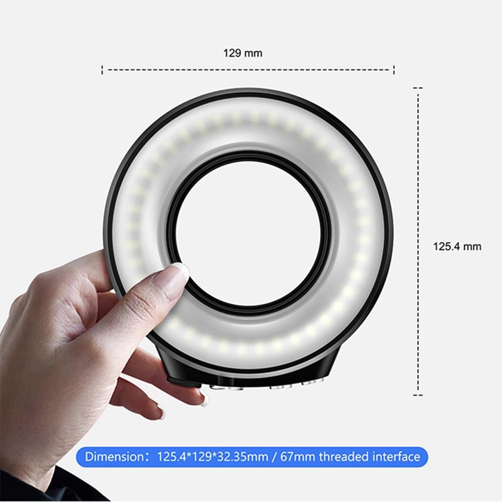 Casstad Photography RGB Ring Light - 1200LM Waterproof LED Fill Light for Live Streaming, Diving & Studio Background Lighting - Perfect for YouTube, TikTok & Underwater Photography