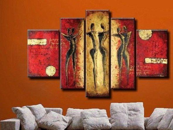 Hand Painted Modern Acrylic Wall Art - Multi Panel Canvas Paintings for Living Room Decor | Perfect for Home, Office & Gift Giving
