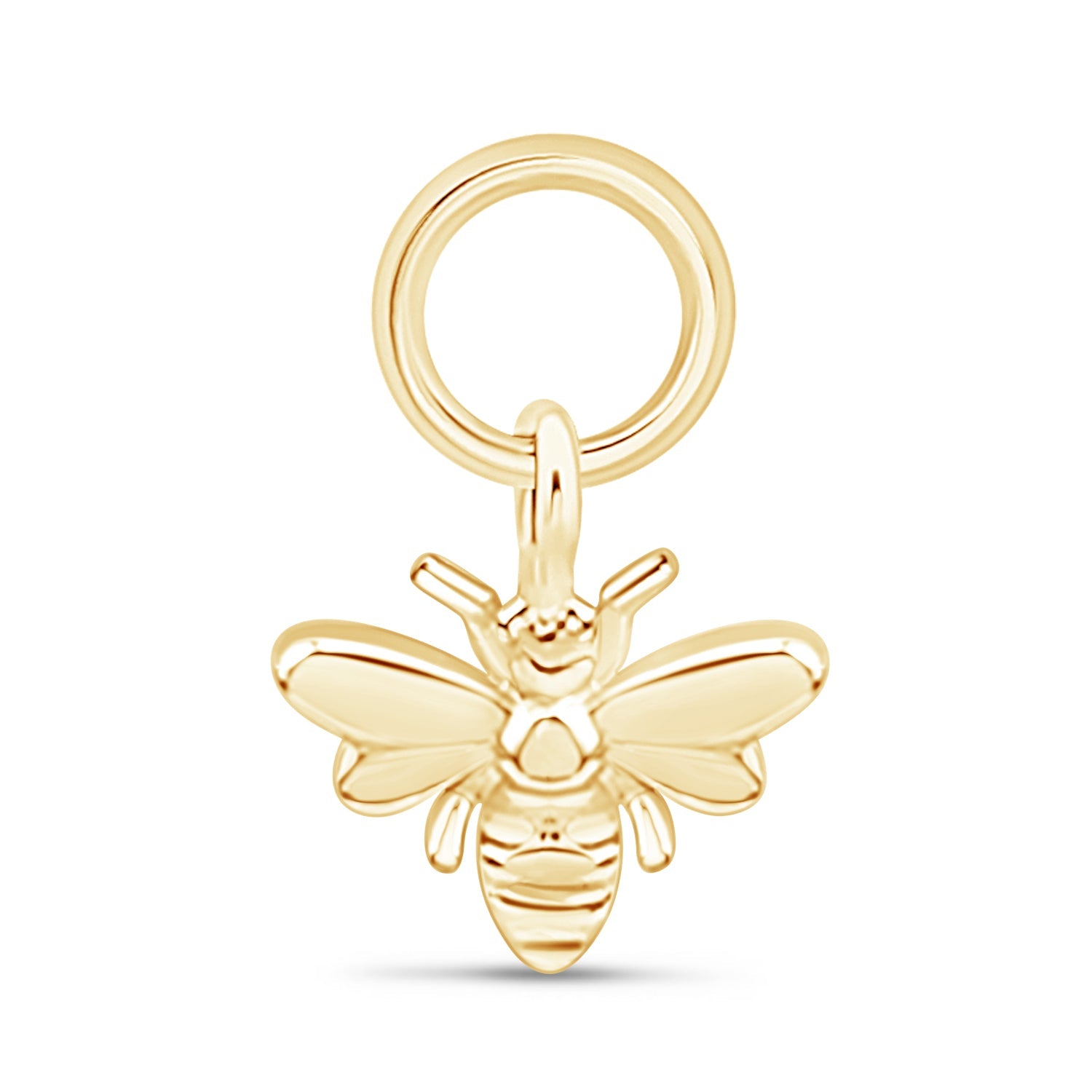 14K Yellow Gold Bee Charm Hoop Earrings - Dainty & Elegant Jewelry for Women, Perfect for Everyday Wear, Gifts & Special Occasions