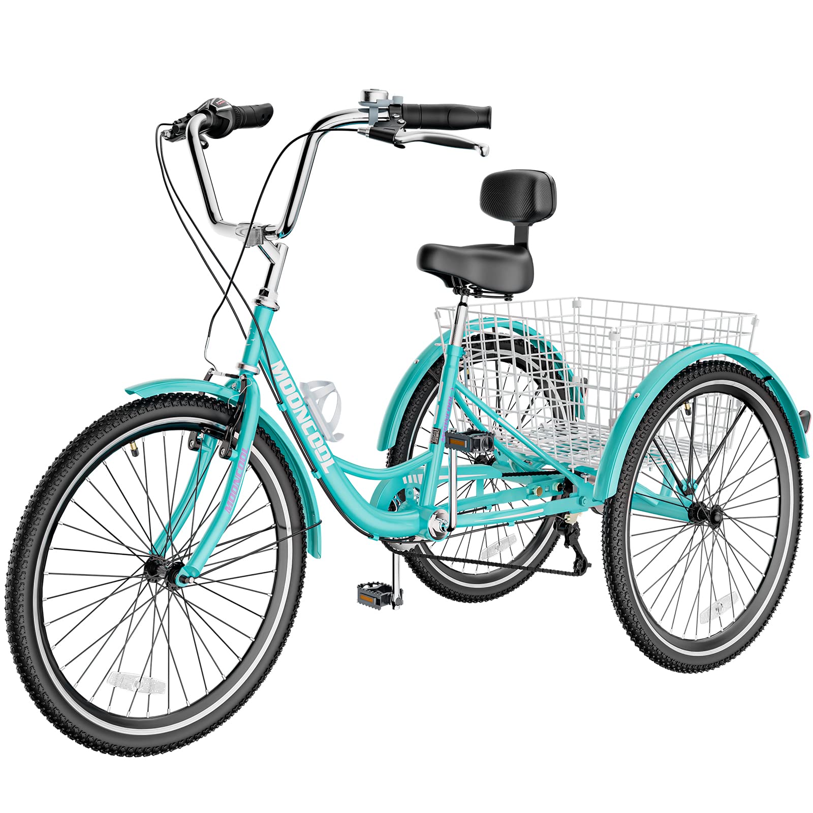 **Slsy 7-Speed Adult Tricycle for Seniors & Adults - 20/24/26 Inch 3-Wheel Bicycle with Shopping Basket - Comfortable & Stable Ride for Men & Women - Perfect for Grocery Shopping, Exercise & Outdoor Leisure**