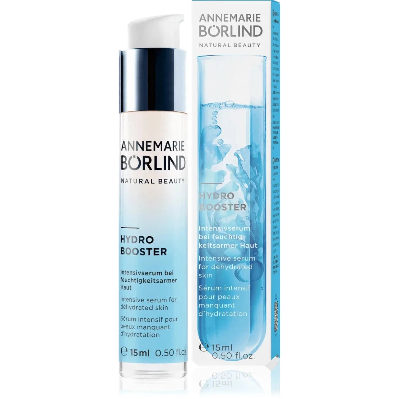 Annemarie Borlind Hydro Booster Hyaluronic Acid Serum - Intense Hydrating Face Moisturizer for Dry & Sensitive Skin | Day & Night Use for Glowing Complexion