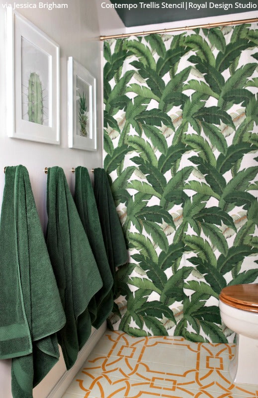 Contempo Trellis Wall Stencil - Reusable DIY Home Decor Painting Template for Walls, Furniture & Crafts | Perfect for Bedroom, Nursery, Living Room & Office Accent Walls
