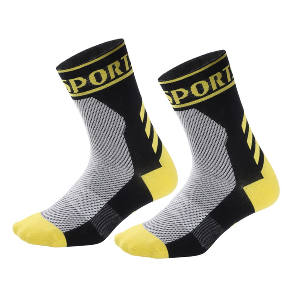 Cycling Socks for Men & Women - Breathable Bike Riding Socks for XC, MTB & BMX - Athletic Ankle Socks in Black, White, Pink, Blue & Green | Perfect for Road Cycling, Mountain Biking & Indoor Training