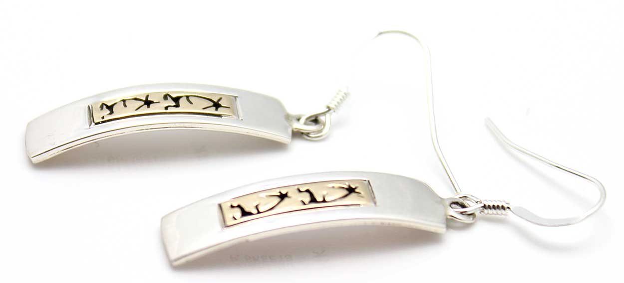 Elegant Silver and Gold Wave Earrings for Women - Boho Chic Dangle Earrings - Perfect for Beach, Party, and Everyday Wear