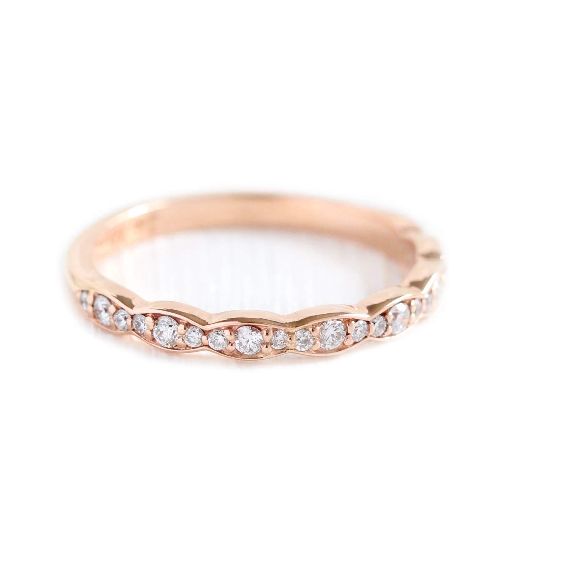 925 Sterling Silver Shine Jewel Tiara Ring with White Zircon Accent - Rose Gold Plated Stackable Ring for Women | Perfect for Weddings, Parties & Everyday Elegant Wear